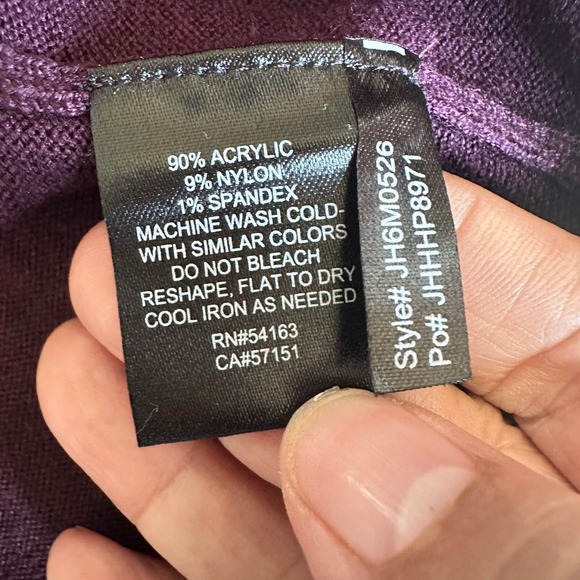 Jessica Howard Dress Women's Burgundy 3/4 Sleeve Knit A Line Small NWT - Picture 5 of 9